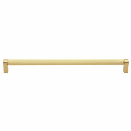 GLIDERITE HARDWARE 12-5/8 in. Center to Center Knurled Bar Pull Satin Gold 4788-320-SG-1